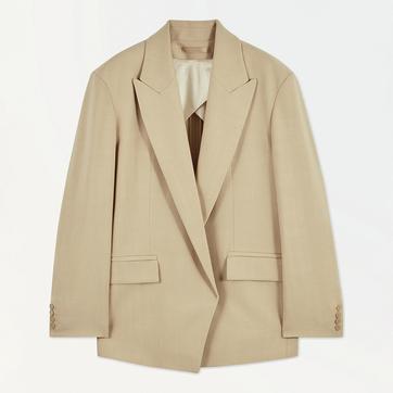 Beige Oversized Blazer