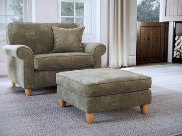 Abingdon Footstool Glory Winter Moss