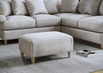 Brentwood Footstool Faro Linen