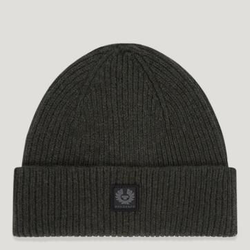 Dark Green Lambswool Dock Beanie