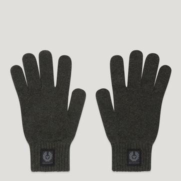 Dark Green Lambswool Dock Gloves 