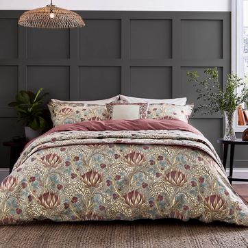 Artichoke, Single Duvet Cover Set, Wine