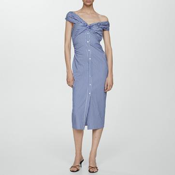 Sky Blue Striped Dress