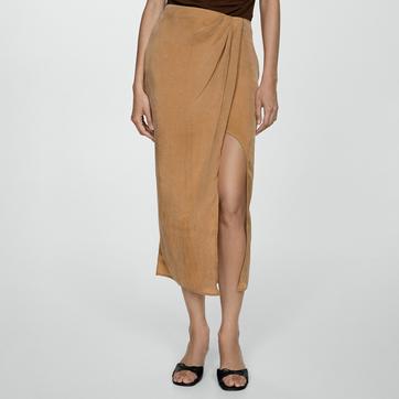 Tobacco Brown Lyocell Skirt 