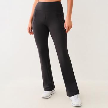 Black Branded Bootcut Leggings