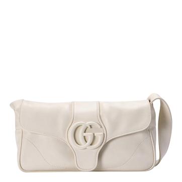Ivory Gucci Aphrodite Leather Shoulder Bag
