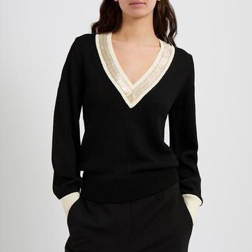 Black Courtney Embellished Top