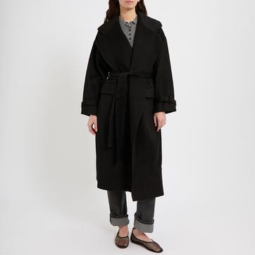 Black Bridget Oversized Wool Blend Coat