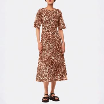 Multi Marble Spot Veda Midi Dress