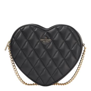 Black Love Shack Quilted Heart Crossbody