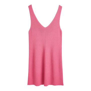Pink Sparkle Scallop Detail Dress