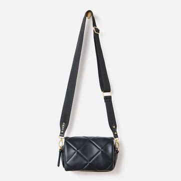 Black Caris Quilted Crossbody Bag
