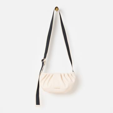 Cream Ava Gathered Belt Bag Small