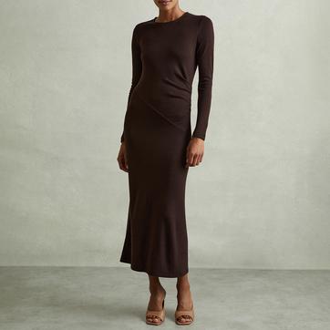 Deep Plum Sloane Draped Dress