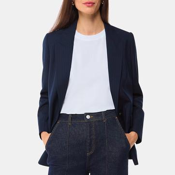 Navy Classic Pinstripe Blazer