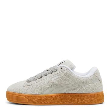 Women's Grey Suede Textured XL Lace Trainers