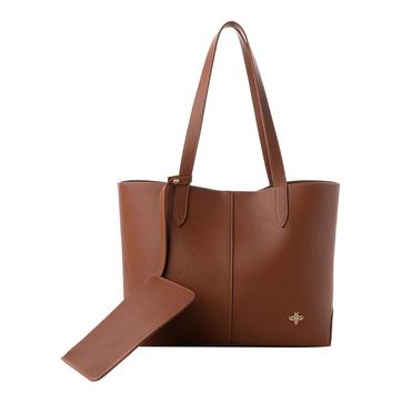 Tan Lucky Bees Tote Bag