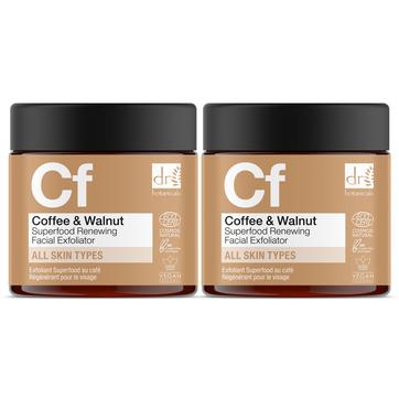 Dr Botanicals Coffee Superfood Renewing Facial Exfoliator 60ml x 2 Duo Pack