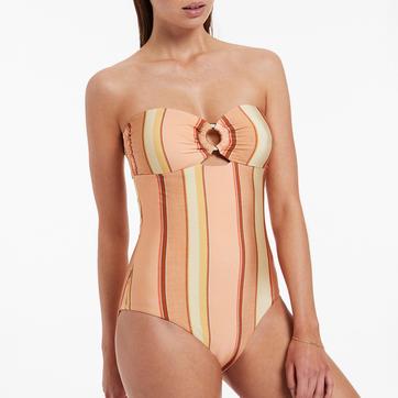 Multi Fira Stripe Bandeau Swimsuit