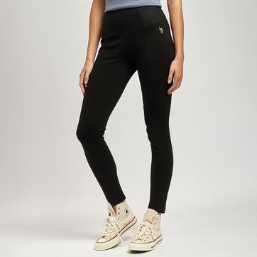 Black Elastic Waistband Stretch Leggings