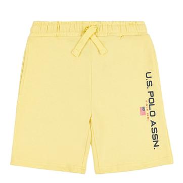 Younger Boy's Lime Side Logo Cotton Shorts