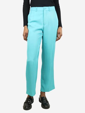 Pre-Loved Balenciaga Turquoise straight-leg trousers