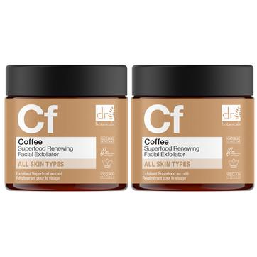Dr Botanicals Coffee Superfood Renewing Facial Exfoliator 60ml x 2 Duo Pack