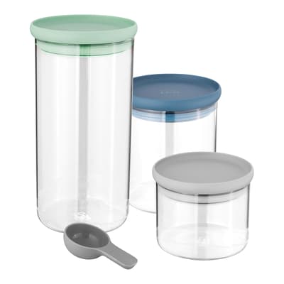 3 Piece Set Glass Food Containers