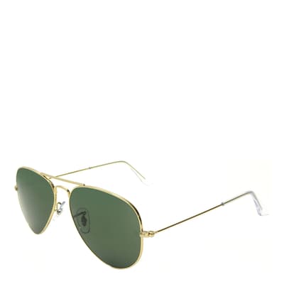 Unisex Gold Aviator Sunglasses