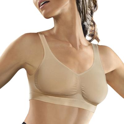 White Non-Wire Lace Trim Padded Comfort Bra