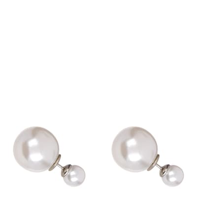 White Pearl Stud Earrings