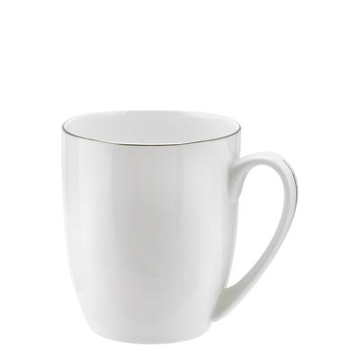 Set of 4 White Platinum Serendipity Fine Bone China Mugs