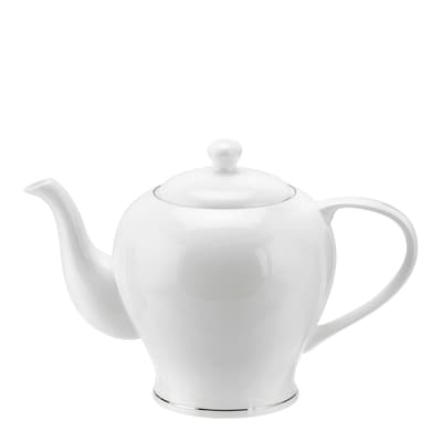 White Platinum Serendipity Fine Bone China Teapot