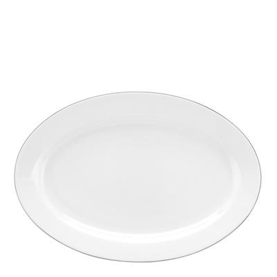 White Platinum Serendipity Fine Bone China Oval Platter