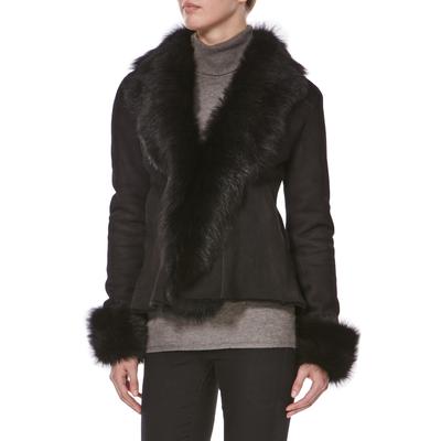 Black Sheepskin Short Jacket