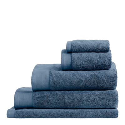 Luxury Retreat Hand Towel, Smokey Blue