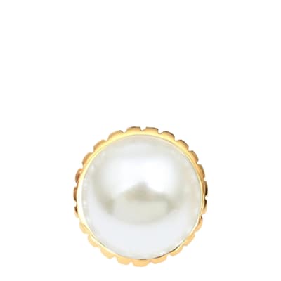 Gold Pearl Statement Ring