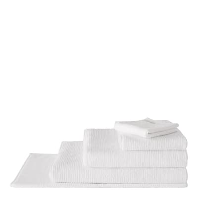 Living Textures Hand Towel, White