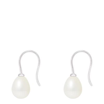 White Pearl Drop Earrings