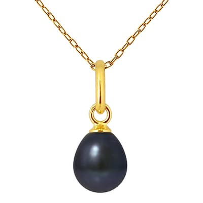 Black Pearl Drop Necklace