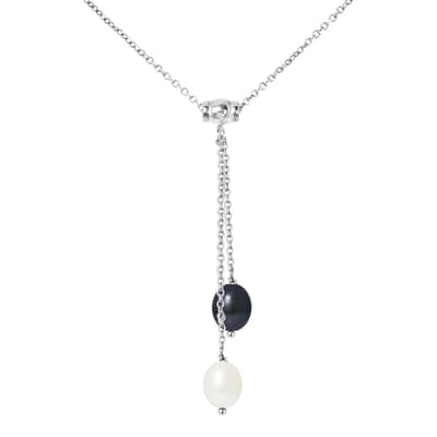 Toi Moi White/Black Pearl Necklace