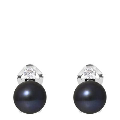 Black Pearl Clip Earrings