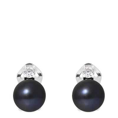 Black Pearl Clip Earrings