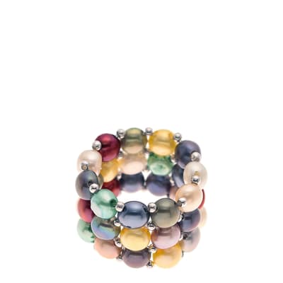 Multi Coloured Pearl Ring