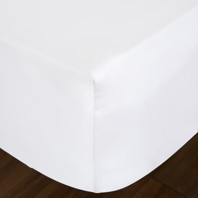 Luxury 600TC Single Fitted Sheet, White
