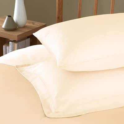 400TC Pair of Housewife Pillowcases, Cream