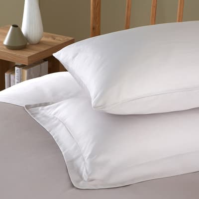 400TC Pair of Housewife Pillowcases, Silver