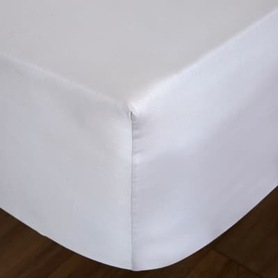 400TC Single Fitted Sheet, Silver
