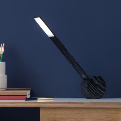 Black Octagon One Desk Lamp