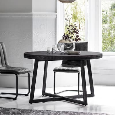 Tergul Black Round Dining Table